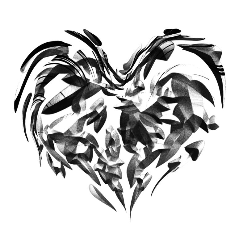 graues herz Symbol Glänzend