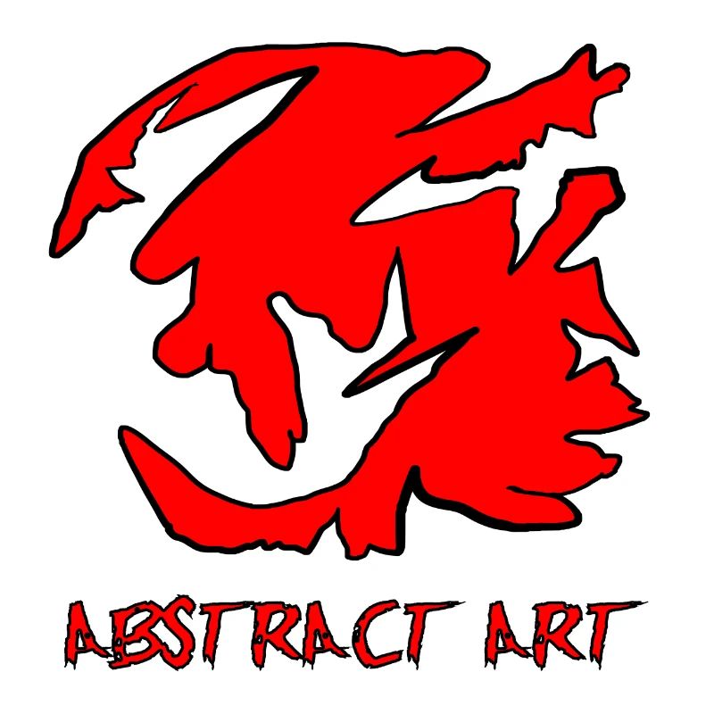Abstrakte Kunst in Rot