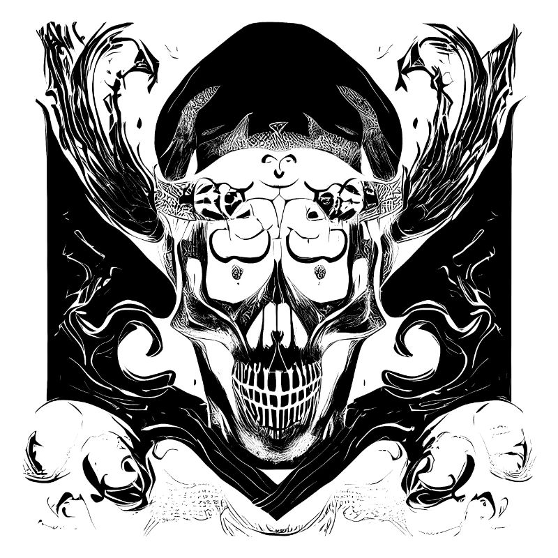 Halloween- oder Horror- Totenschädel mit Ornamente