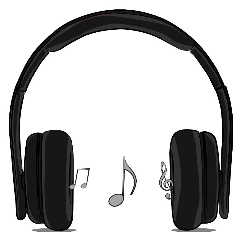 schwarzer Musikkopfhörer