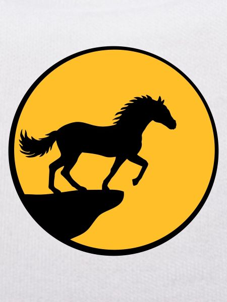Stehendes Pferd Klippe Mond
