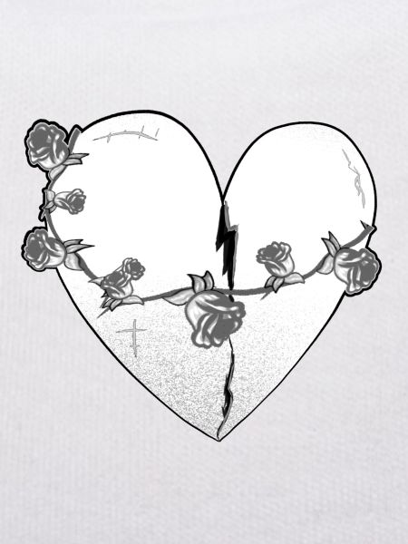 herz rosen narben grau symbol