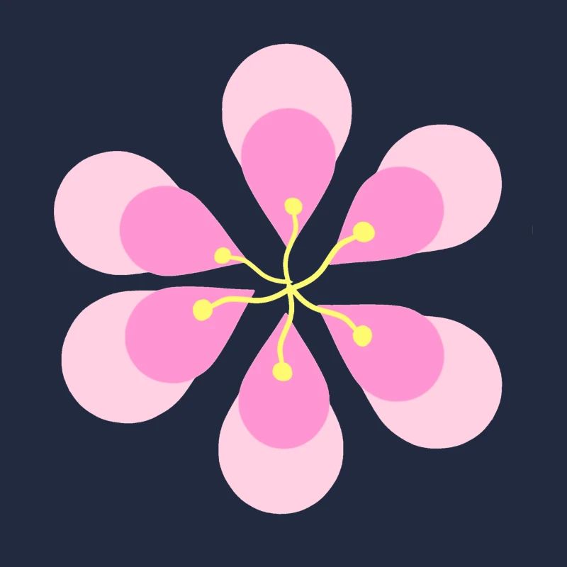 Fleur rose en forme de fleur