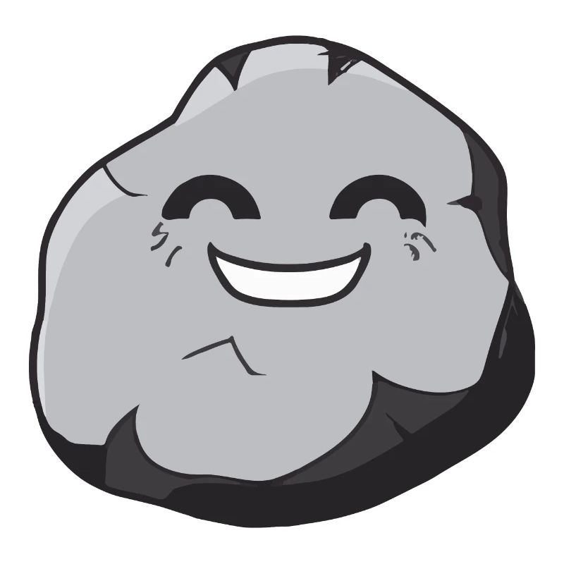 Stone with face smile laughter vector