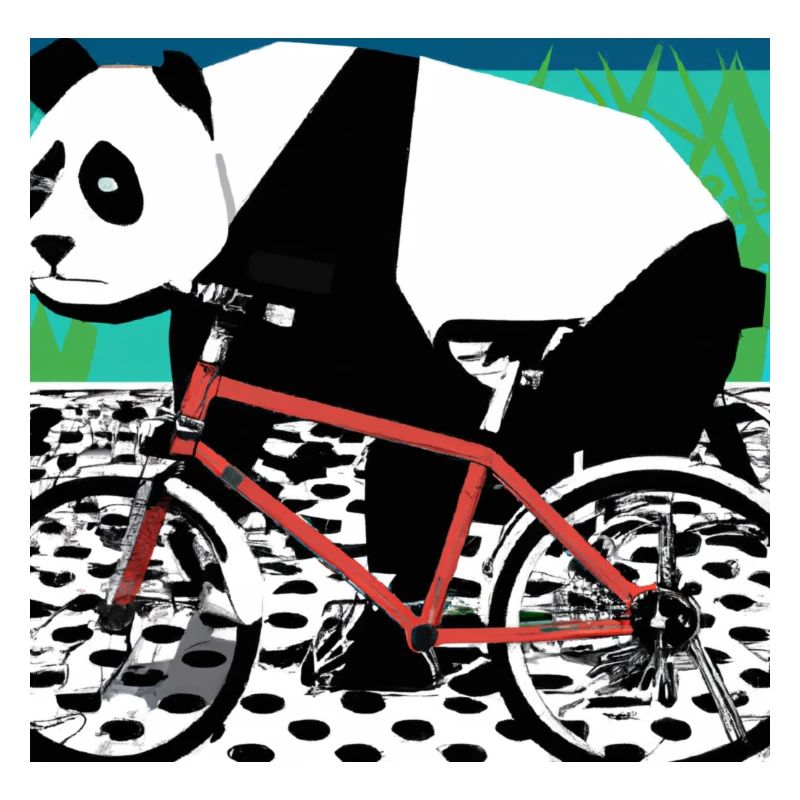 Panda sur le vélo