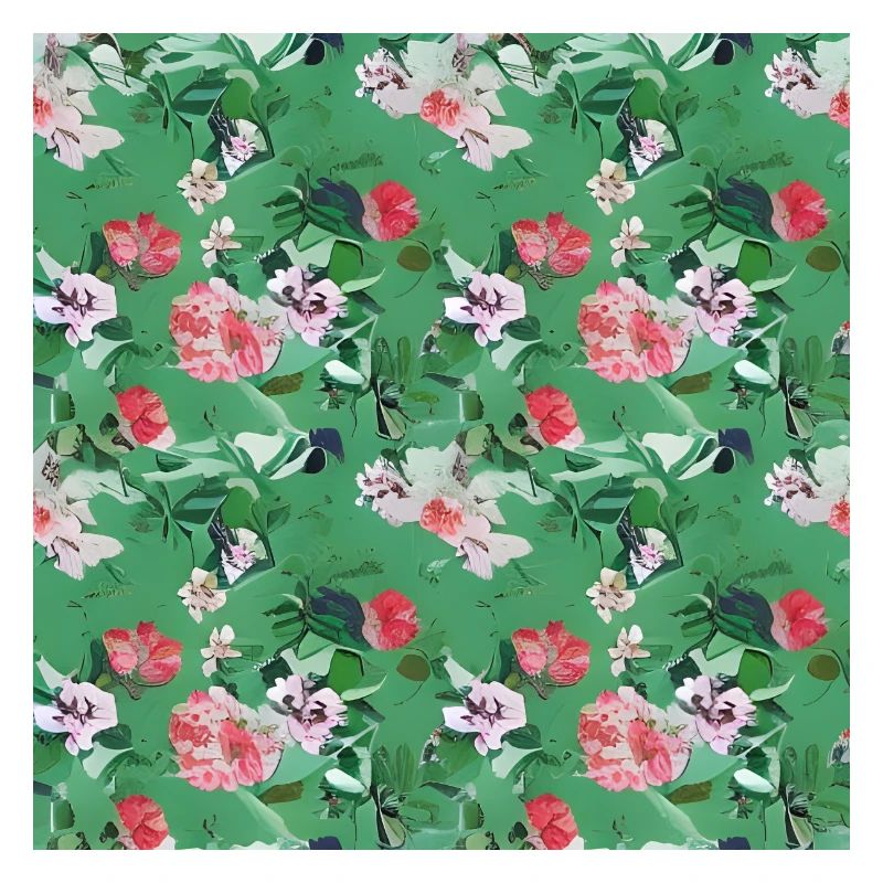 Motif de fleurs vertes