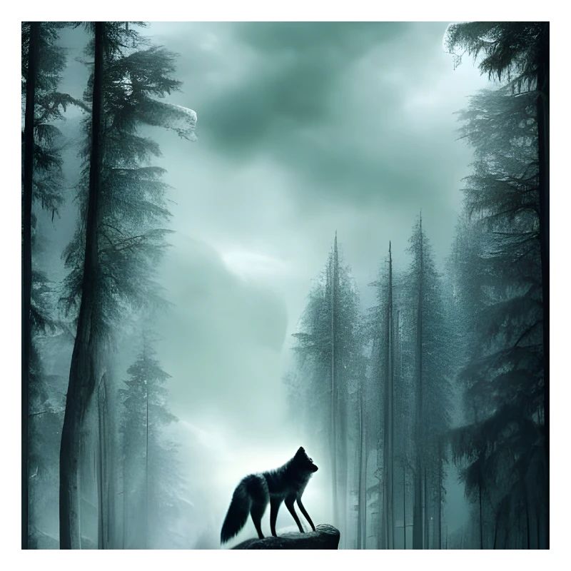 Allein Wolf im Wald