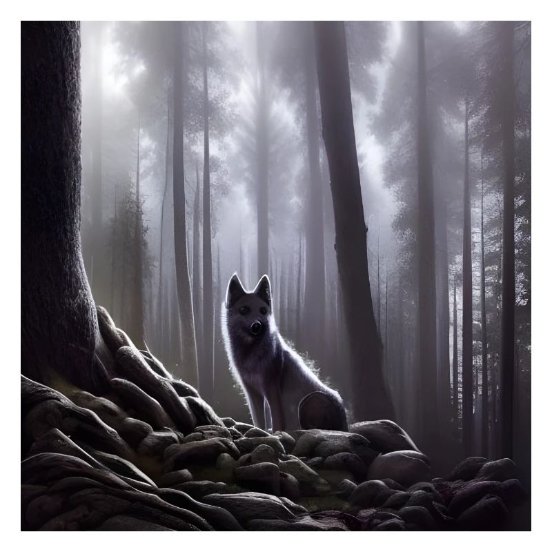 Loup dans la forêt