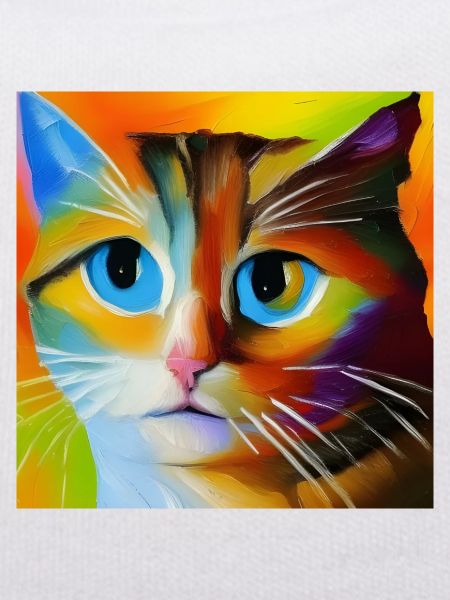 Abstract cat portrait