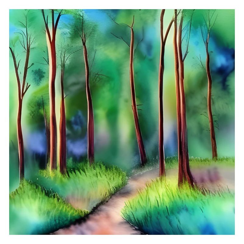 Aquarell Waldstraße