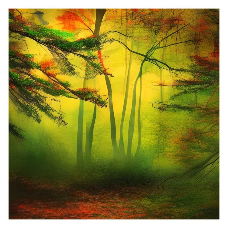 Forest watercollor artwork