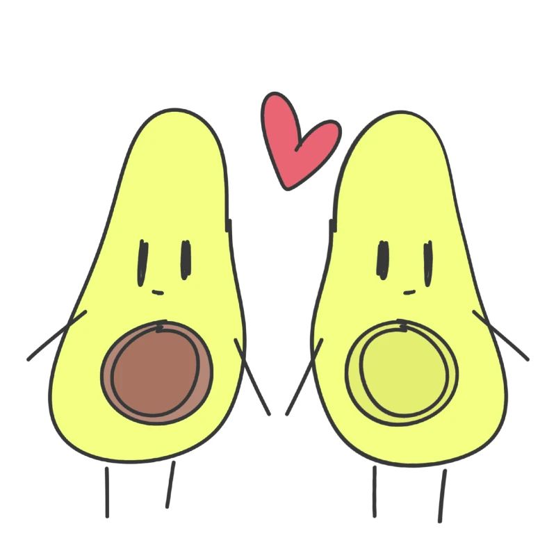 Avocat aime la nourriture pour couples