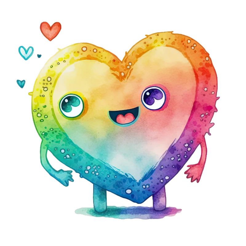 Süßes Regenbogen Herz