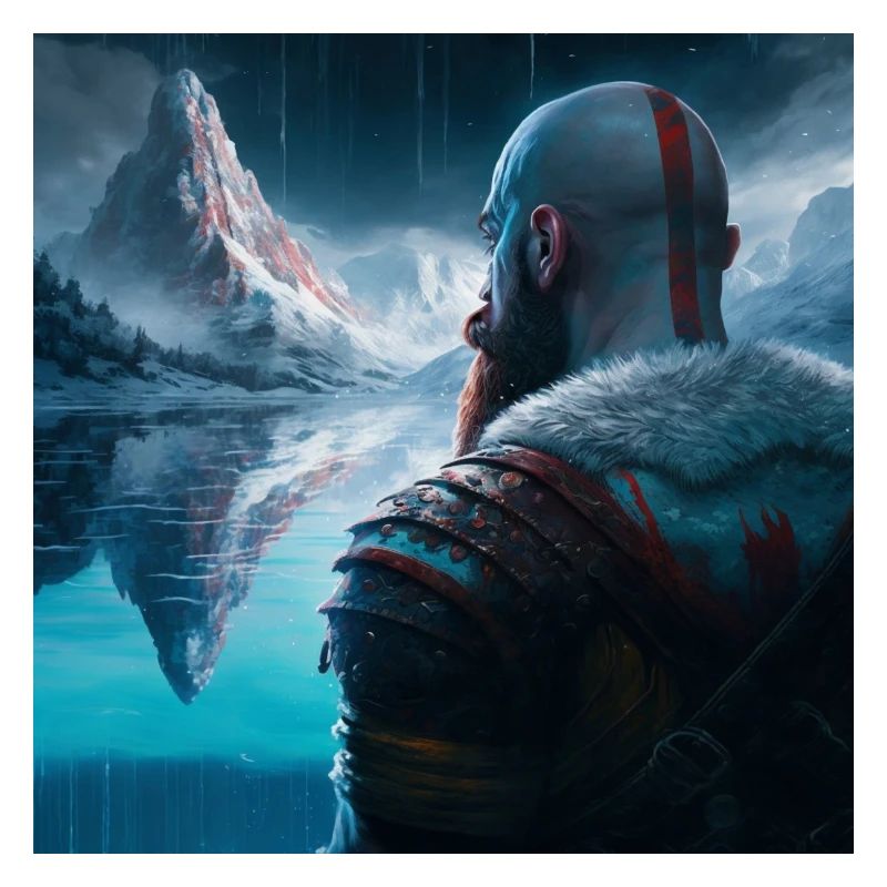 kratos devant les montagnes