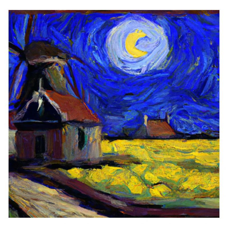 Digitale Kunst eines Van Gough-Gemäldes