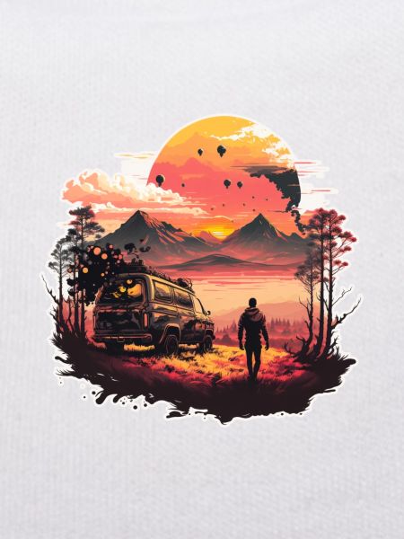 Sunset car and adventure