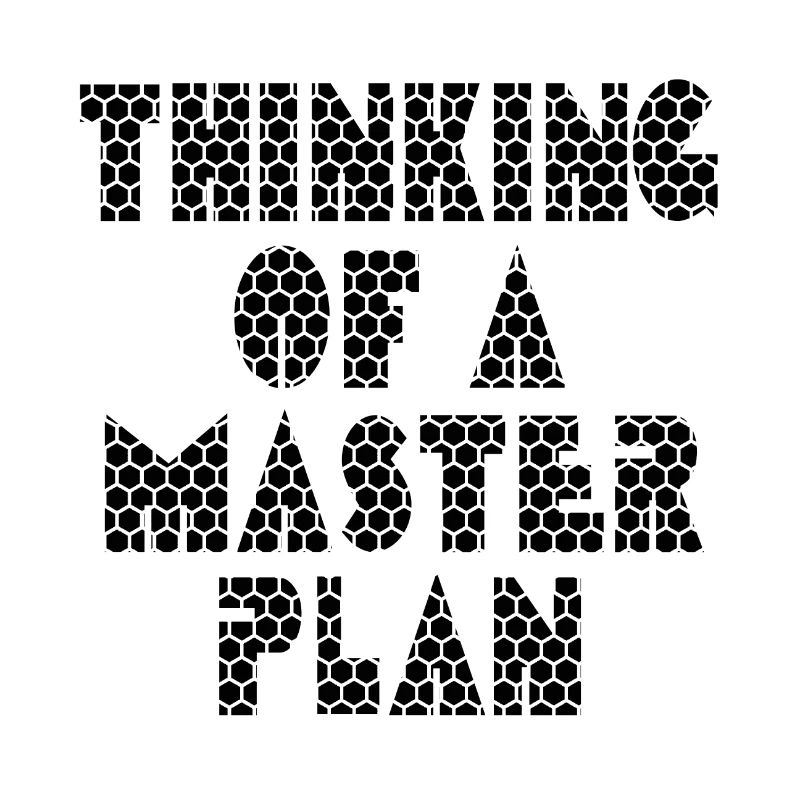 Denken an einen Masterplan schwarz