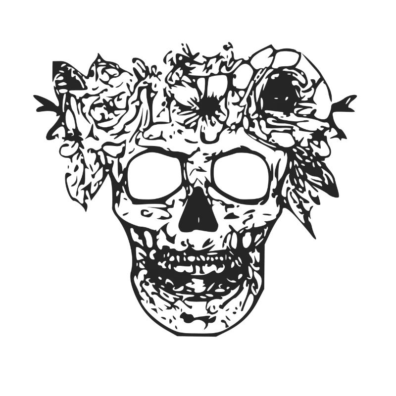 Flowered skull