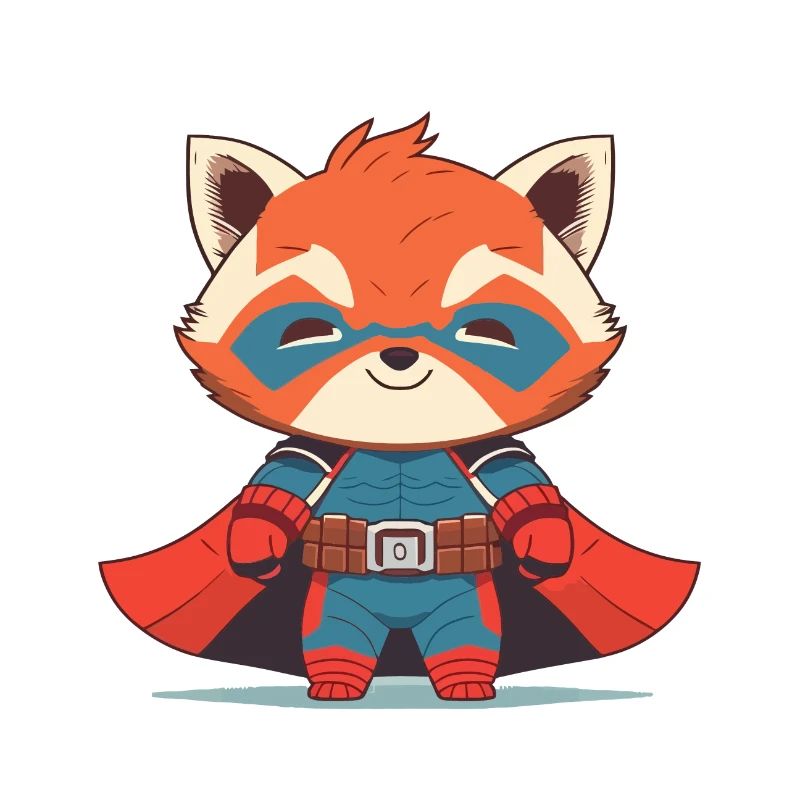 roter Panda Superheld