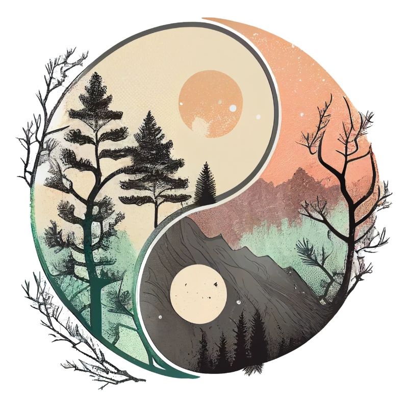Ying Yang - Mountains / Beach