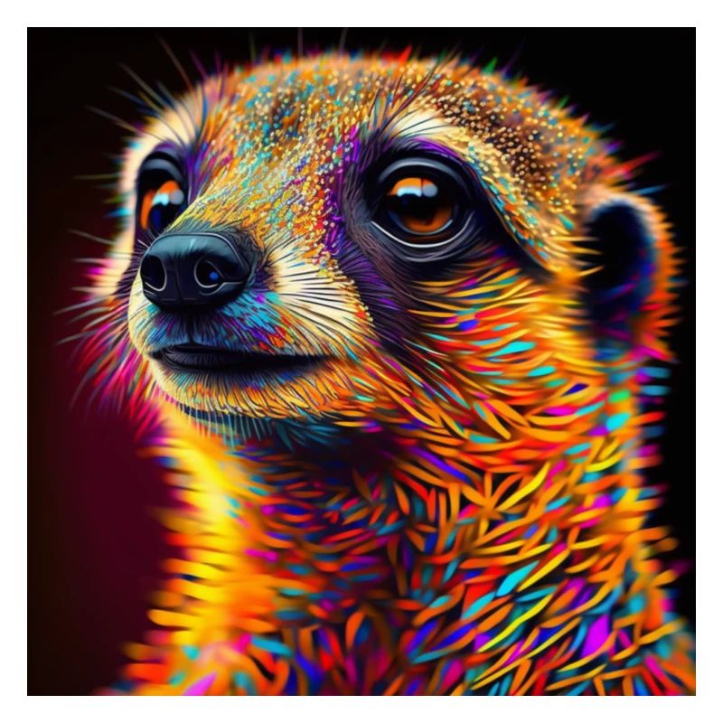 Farbiges Erdmännchen, einzigartiges Design