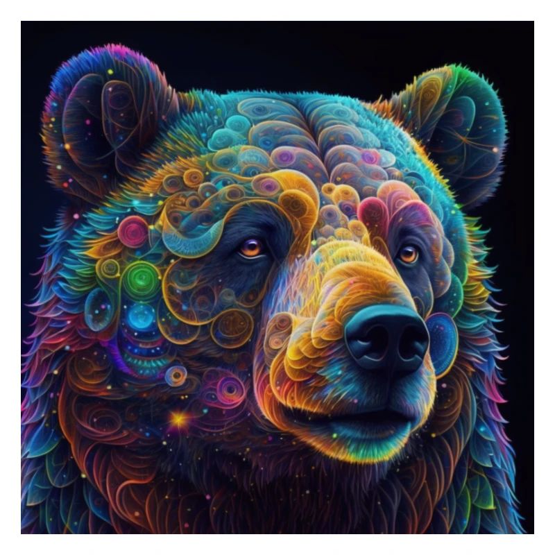 Farbiger Bär, einzigartiges Design