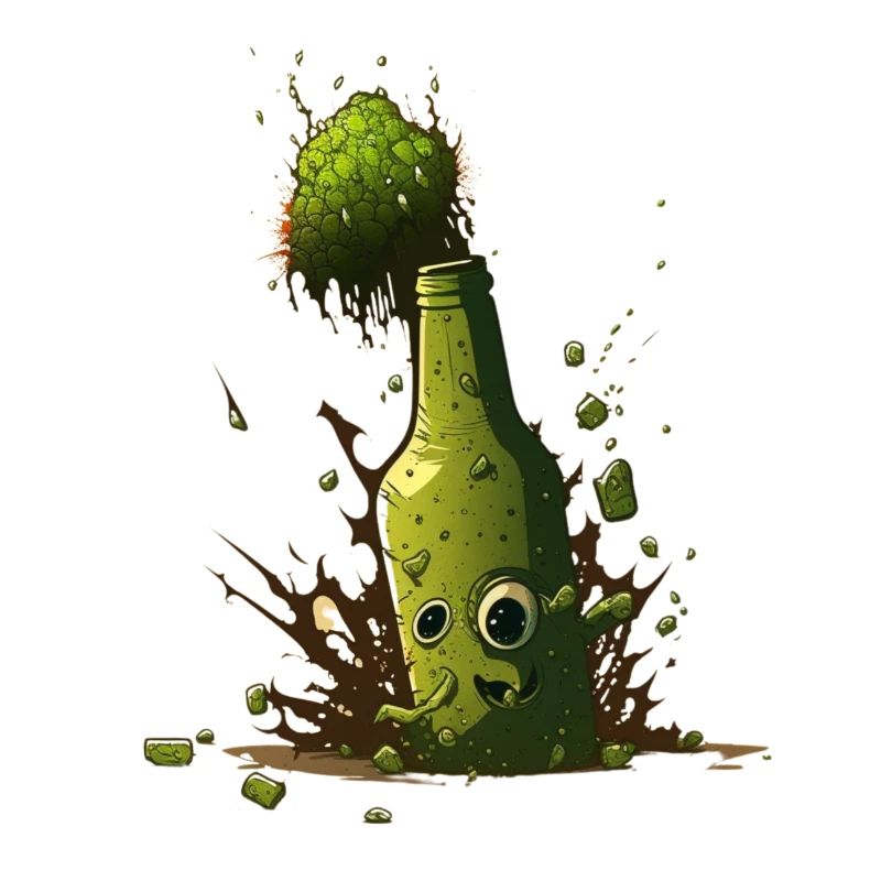 Coole Hopfen Explosion in der Bierflasche