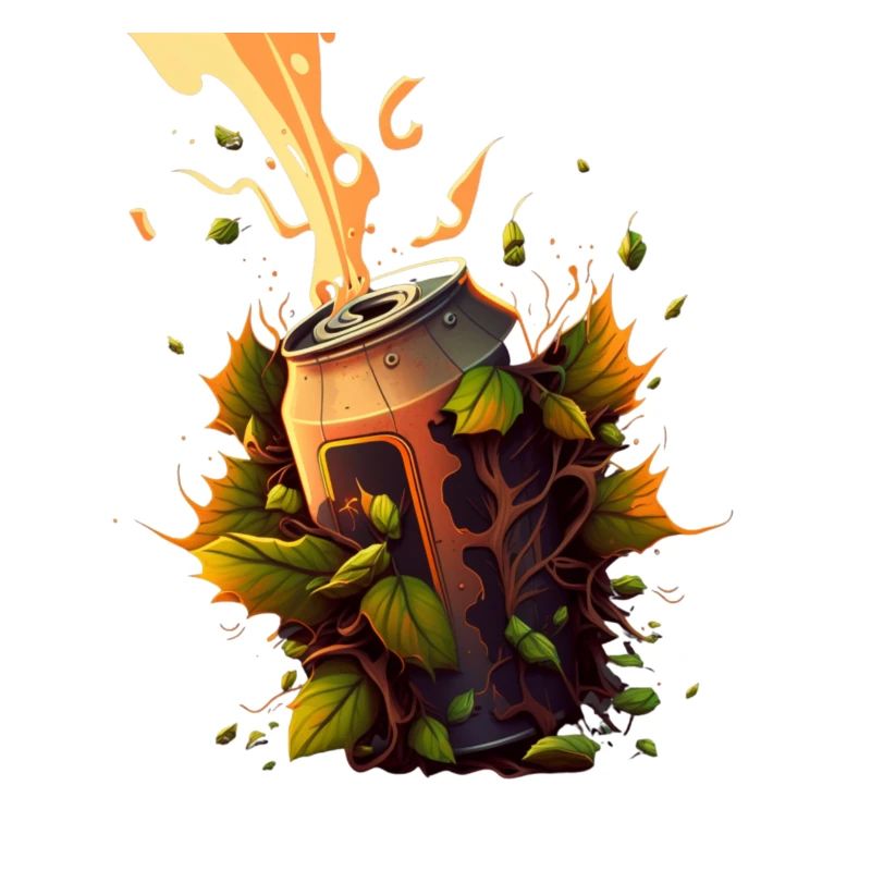 Hops Explosion Beer Can Craft Beer