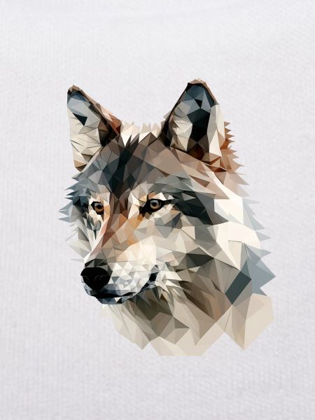Expressive Polygon Wolf – Wildlife