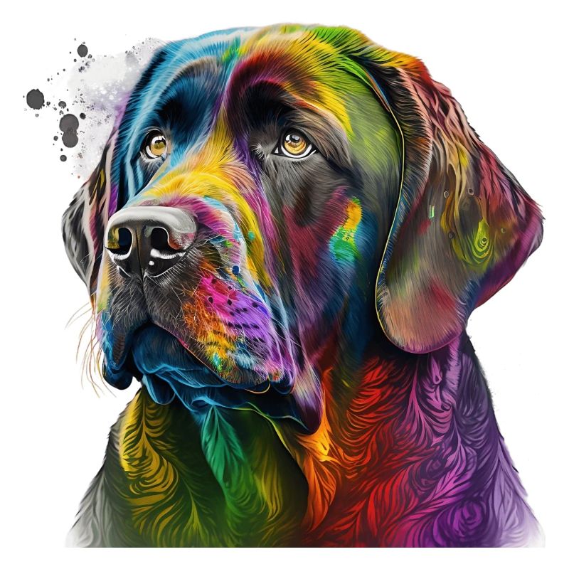 Chien coloré dans la conception d’art splash - pour tout le monde