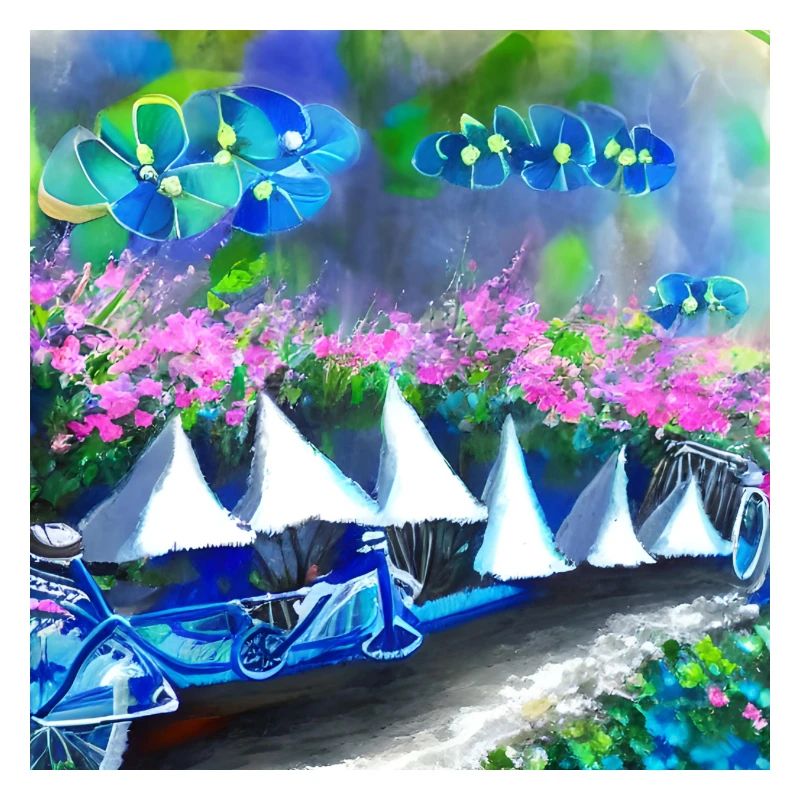 bicycle in spring mountains