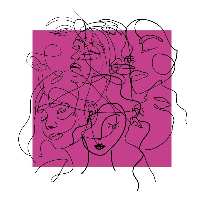 Face line pink