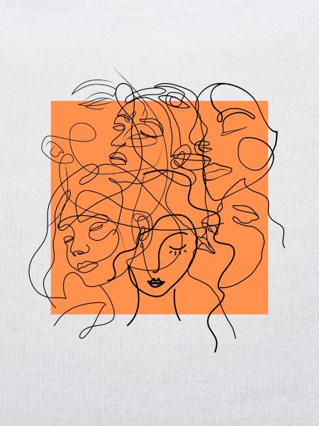 Orange face line