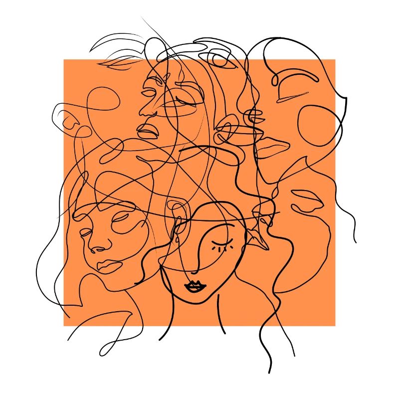 Face line orange