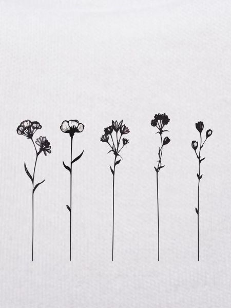 Delicate floral strokes
