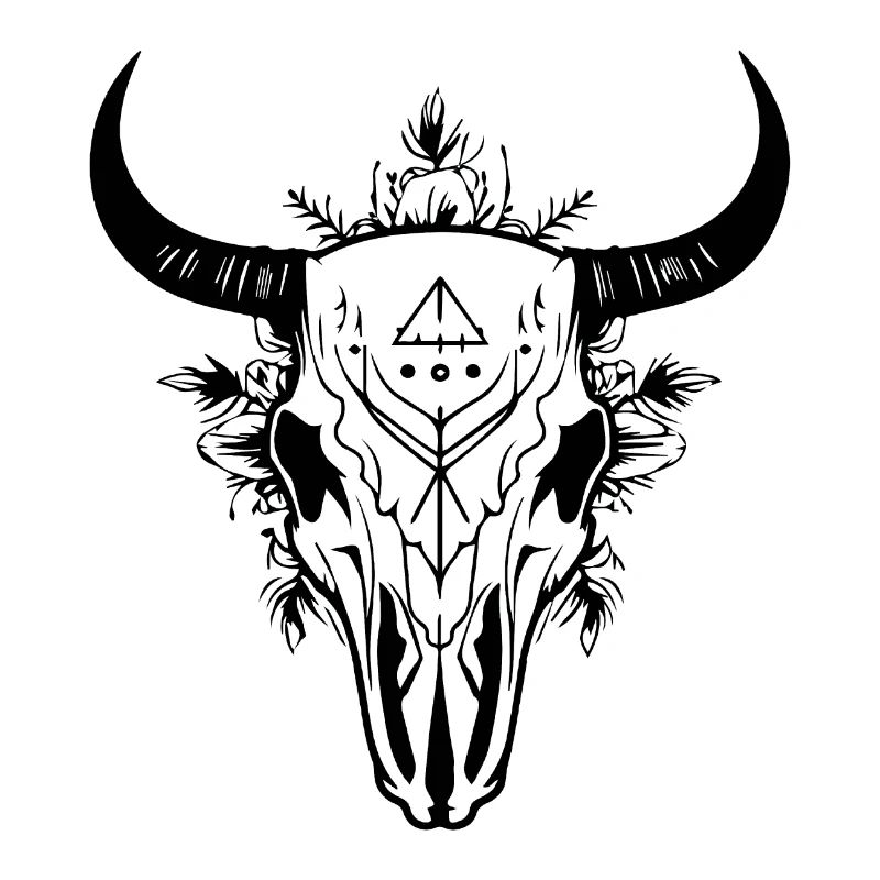 Kuh Schädel Boho