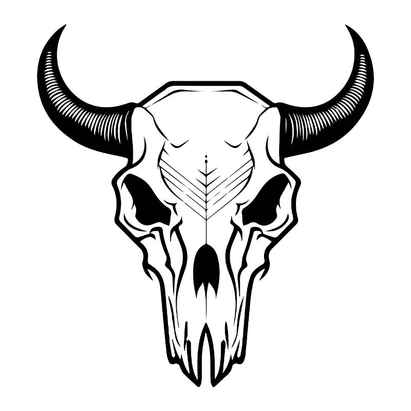 Crâne de vache Boho