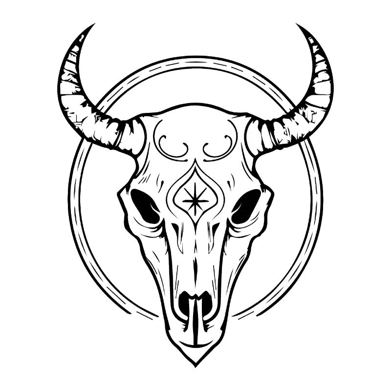 Kuh Schädel Boho