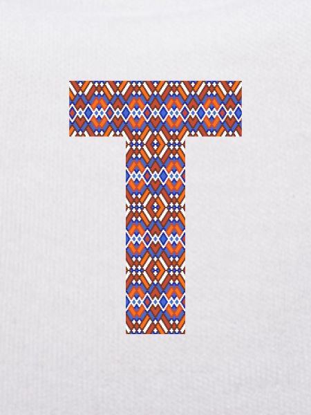 Monogramm Buchstabe T - geometrisches Muster