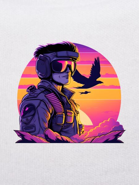 Synthwave Air-force Pilot