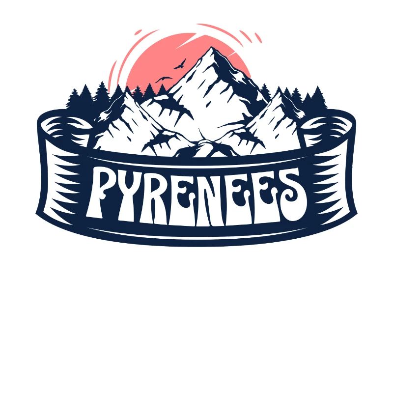 Pyrenees Mountains Red Sunset