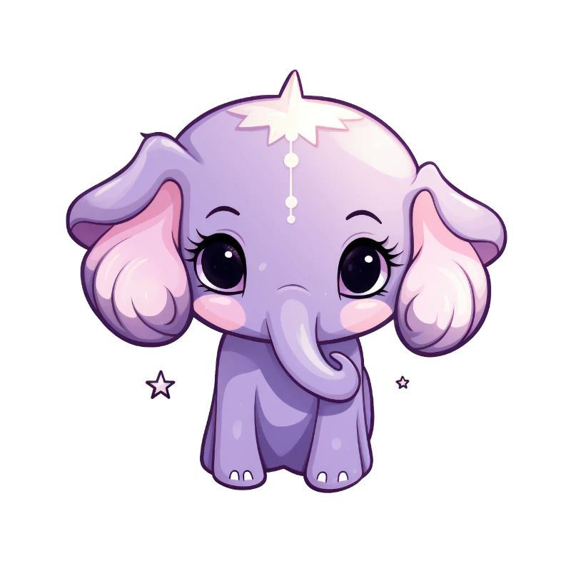 Bébé éléphant Kawaii