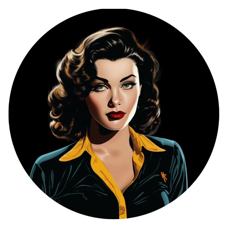 Comics inspirierte Retro Lady