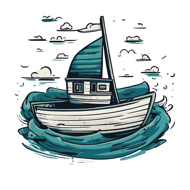 Fischerboot auf hoher See