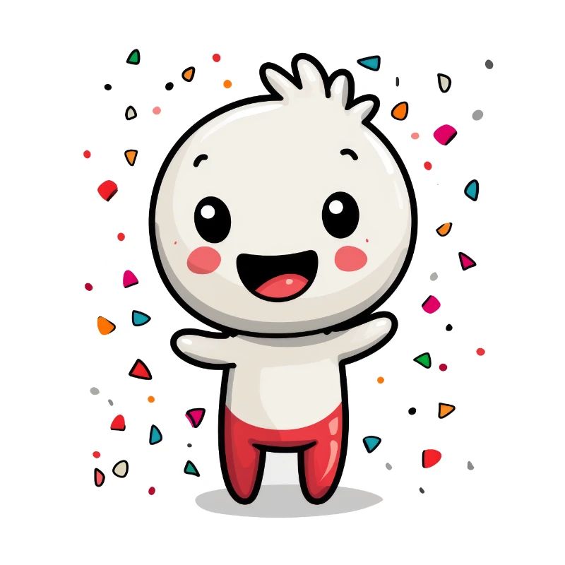 Joie de carnaval avec des confettis