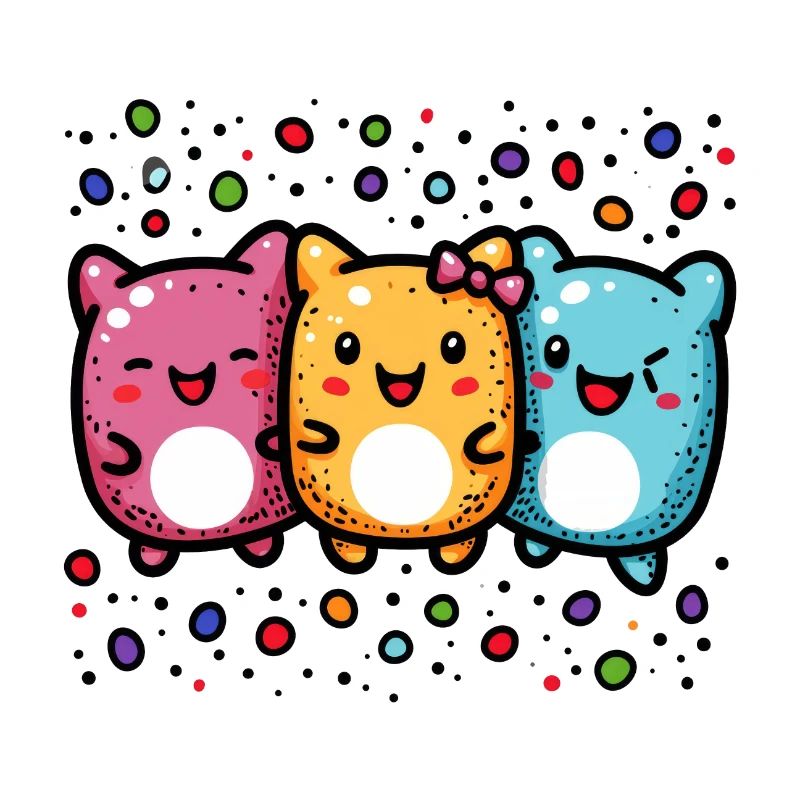 Carnival joy with confetti