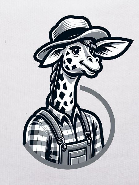 Fermier de girafe mignon