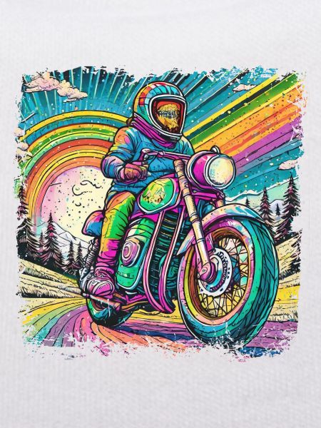 Berge im psychedelischem Biker-Rausch