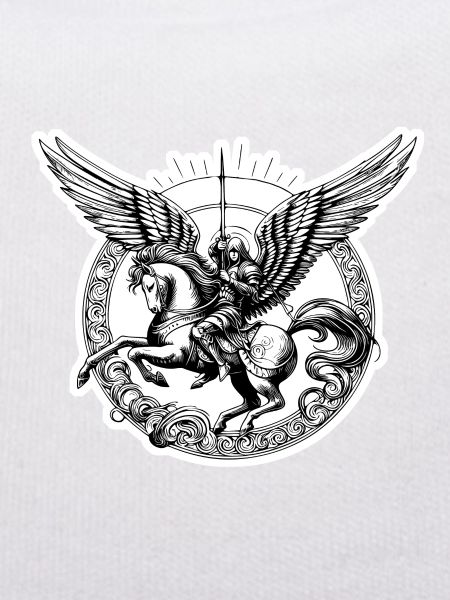 A majestic armed angel