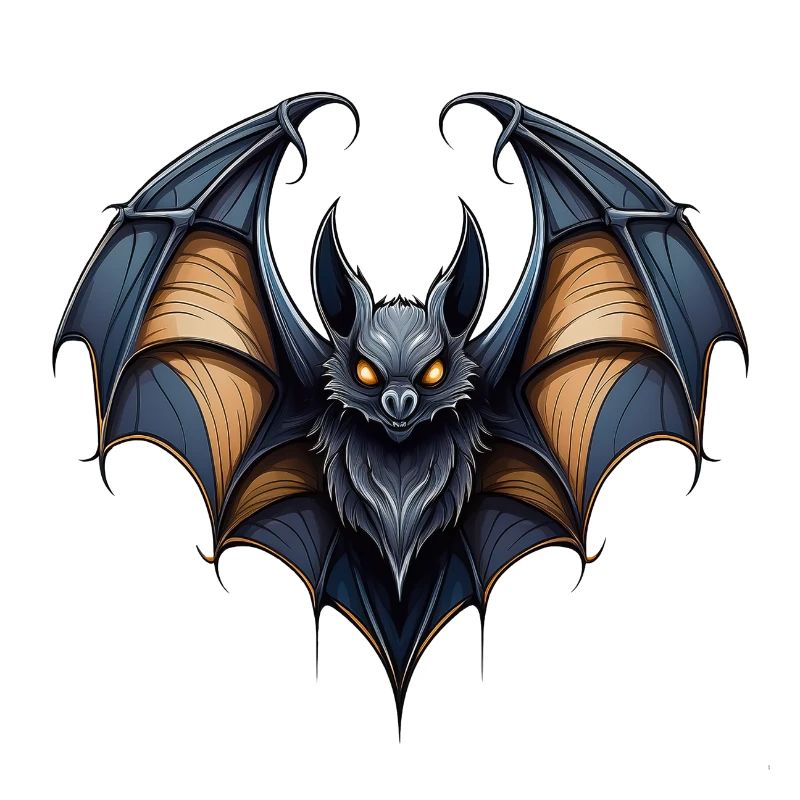 Wild angry pugnacious combative motivational bat